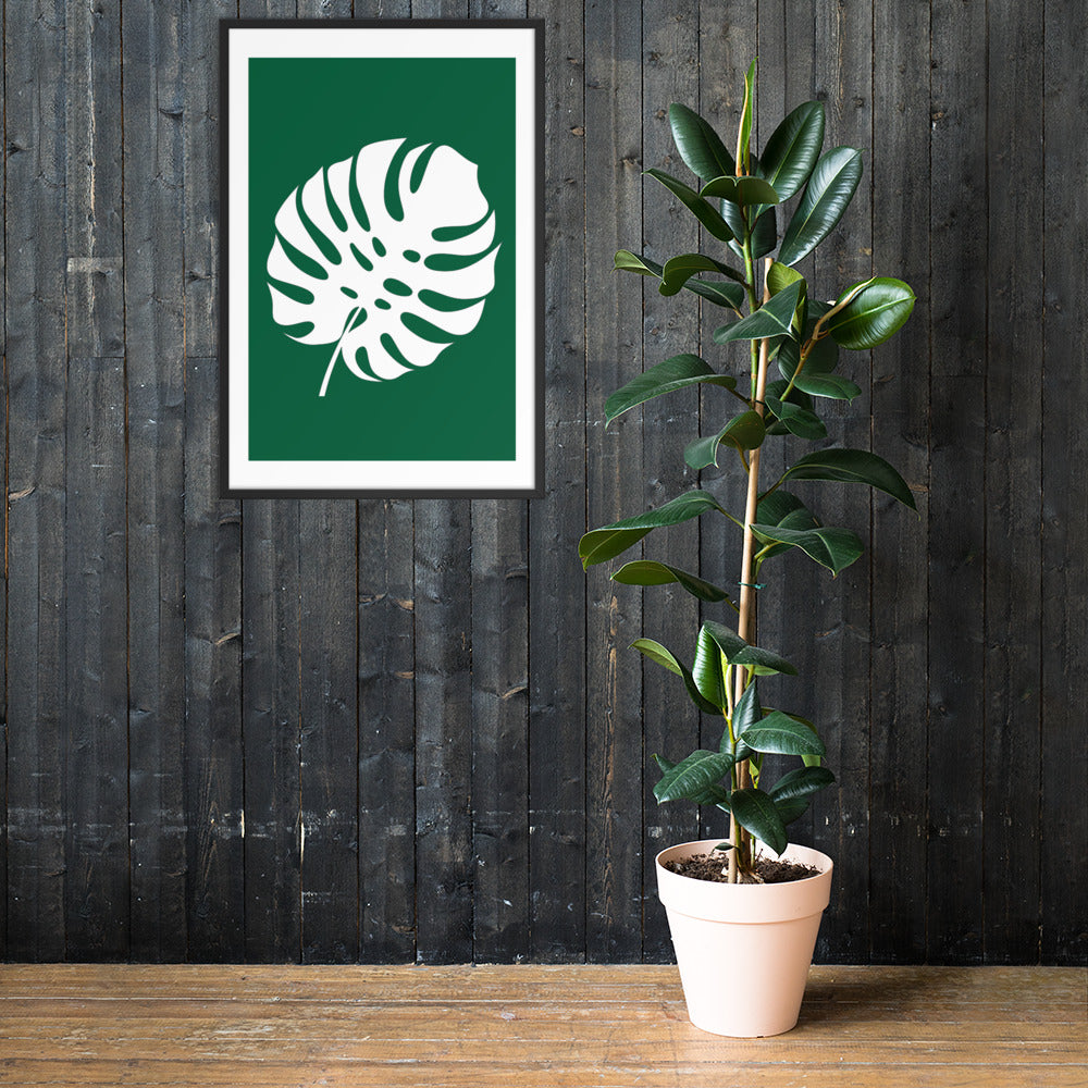 TROPICAL MONSTERA LEAF Framed poster - ASHRILEYPRINTS