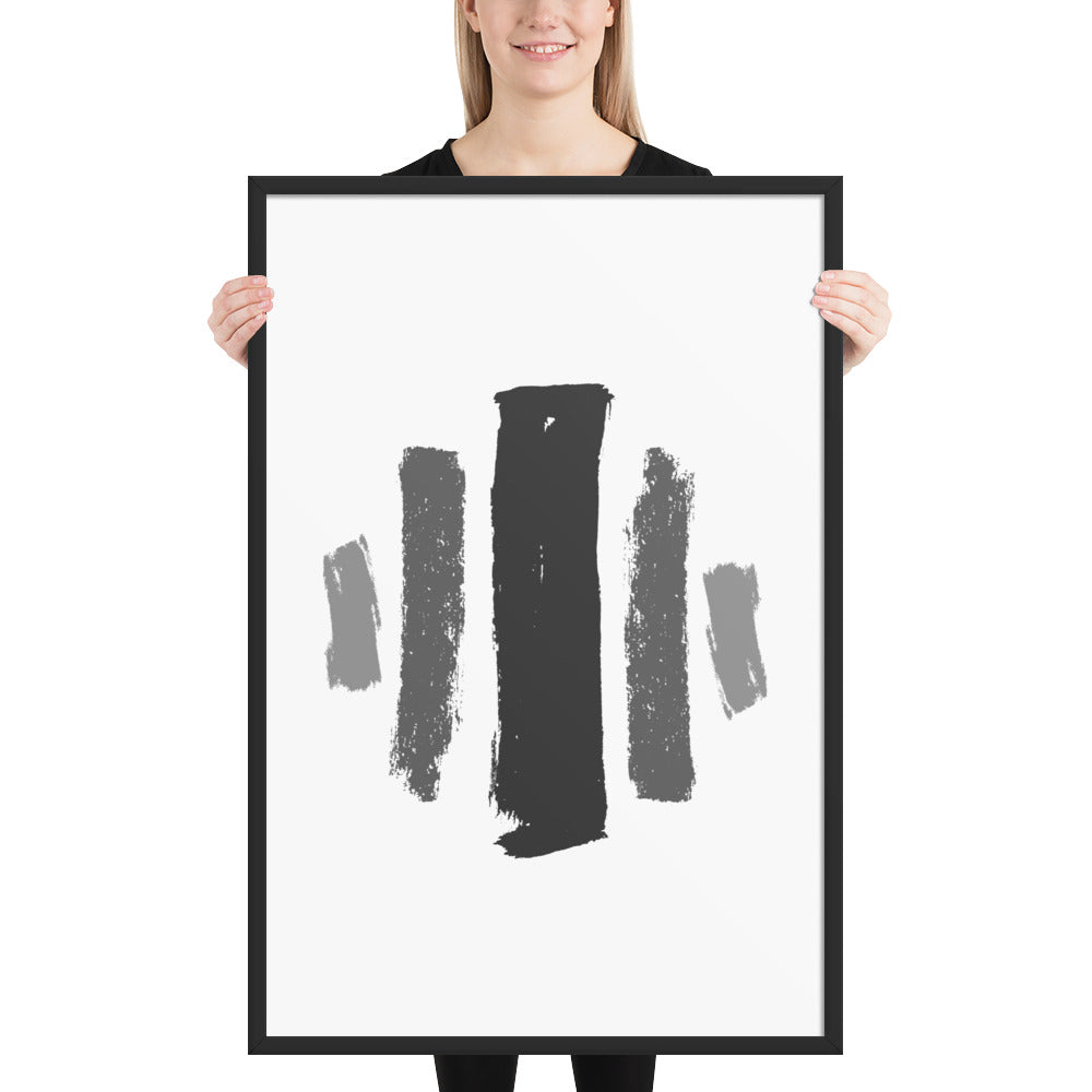 ABSTRACT BRUSH STROKES Framed poster - ASHRILEYPRINTS