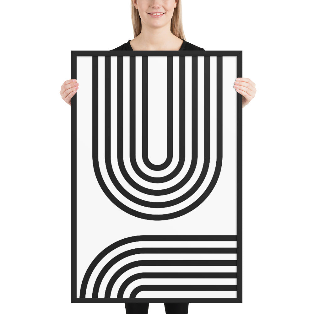 GEOMETRIC U Framed poster - ASHRILEYPRINTS