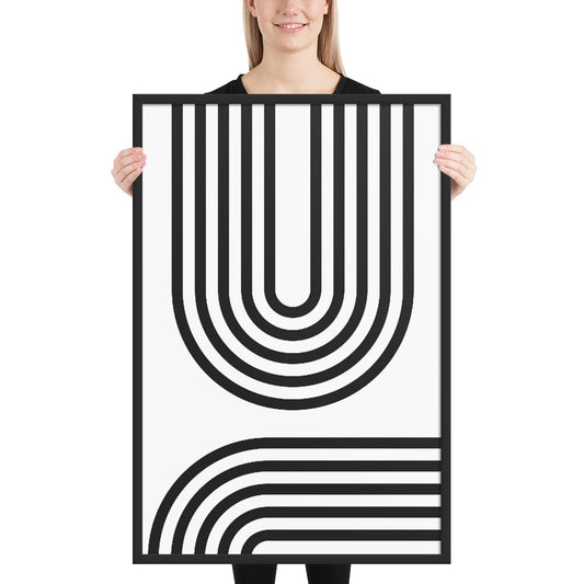 GEOMETRIC U Framed poster - ASHRILEYPRINTS