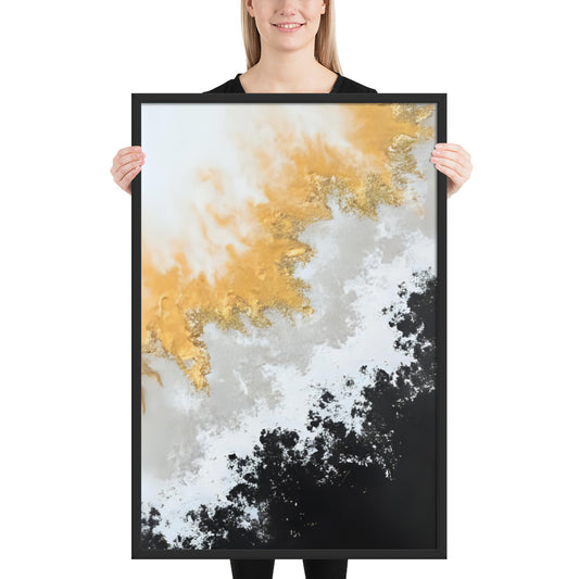 ABSTRACT DUTCH POUR Framed poster - AI Generated - ASHRILEYPRINTS