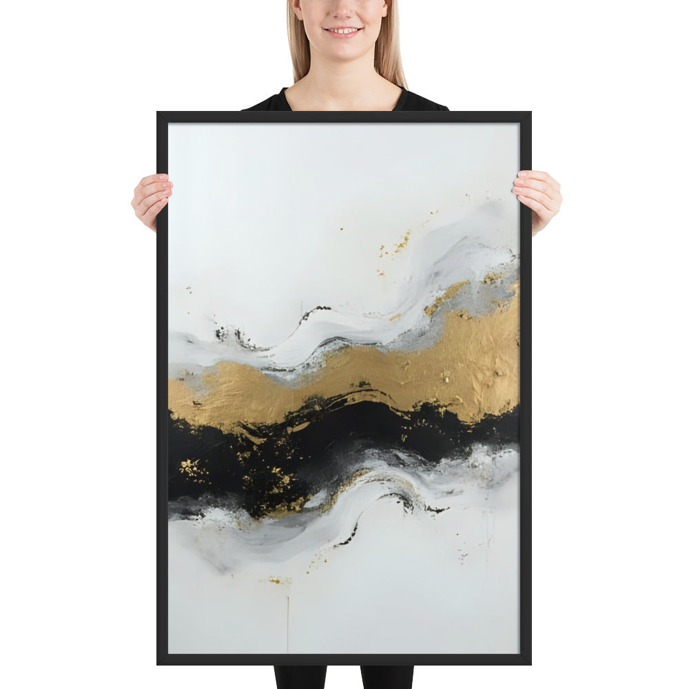 ABSTRACT OCEAN Framed poster - AI Generated - ASHRILEYPRINTS