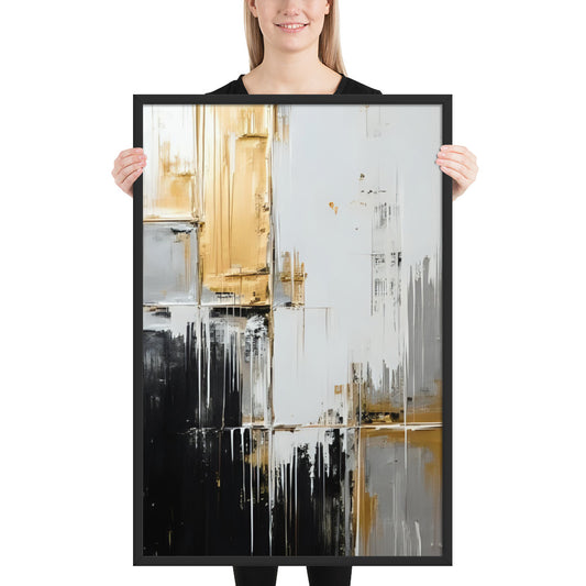 ABSTRACT PAINT Framed poster - AI Generated - ASHRILEYPRINTS