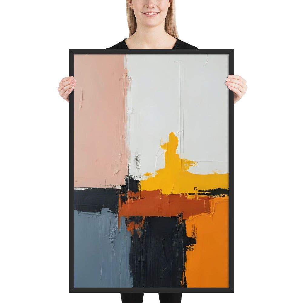 ABSTRACT PAINT Framed poster - AI Generated - ASHRILEYPRINTS
