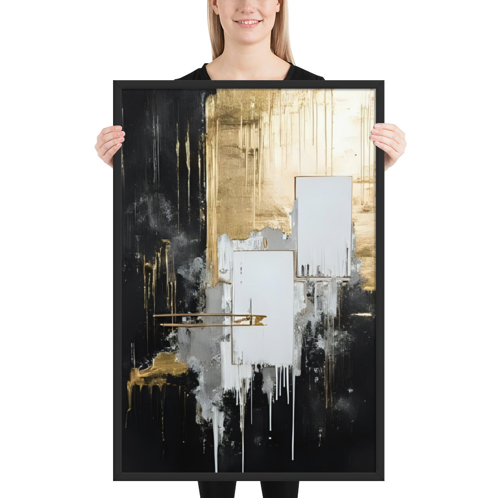 ABSTRACT PAINTING Framed poster - AI Generated - ASHRILEYPRINTS