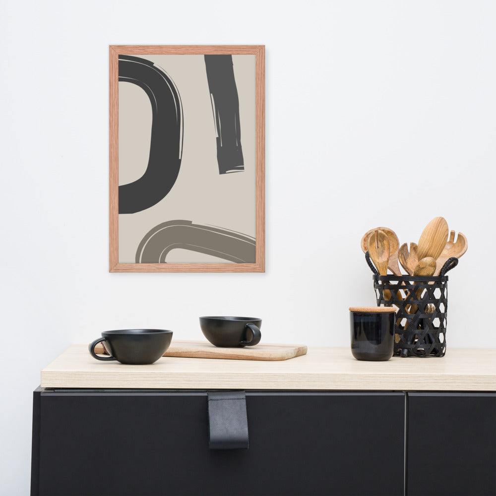 ABSTRACT STROKES Framed poster - ASHRILEYPRINTS