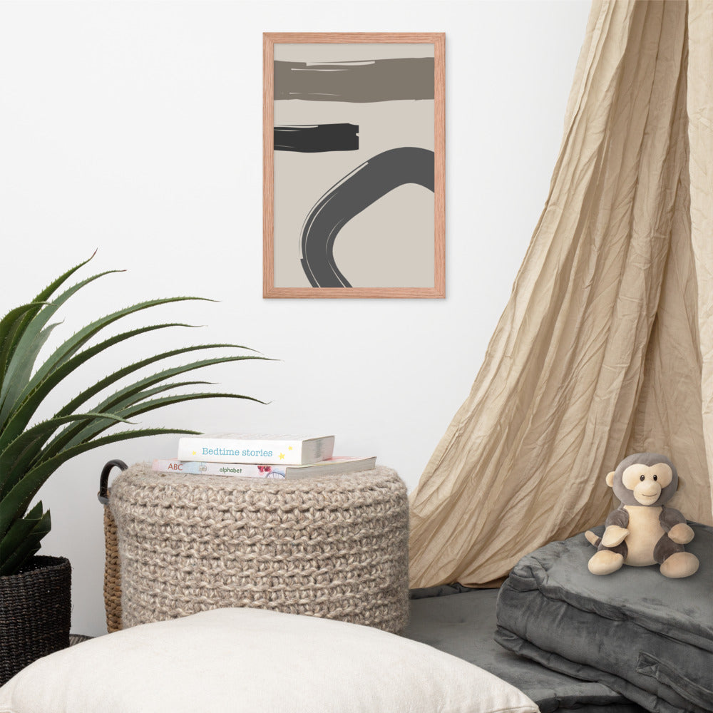 ABSTRACT STROKES Framed poster - ASHRILEYPRINTS