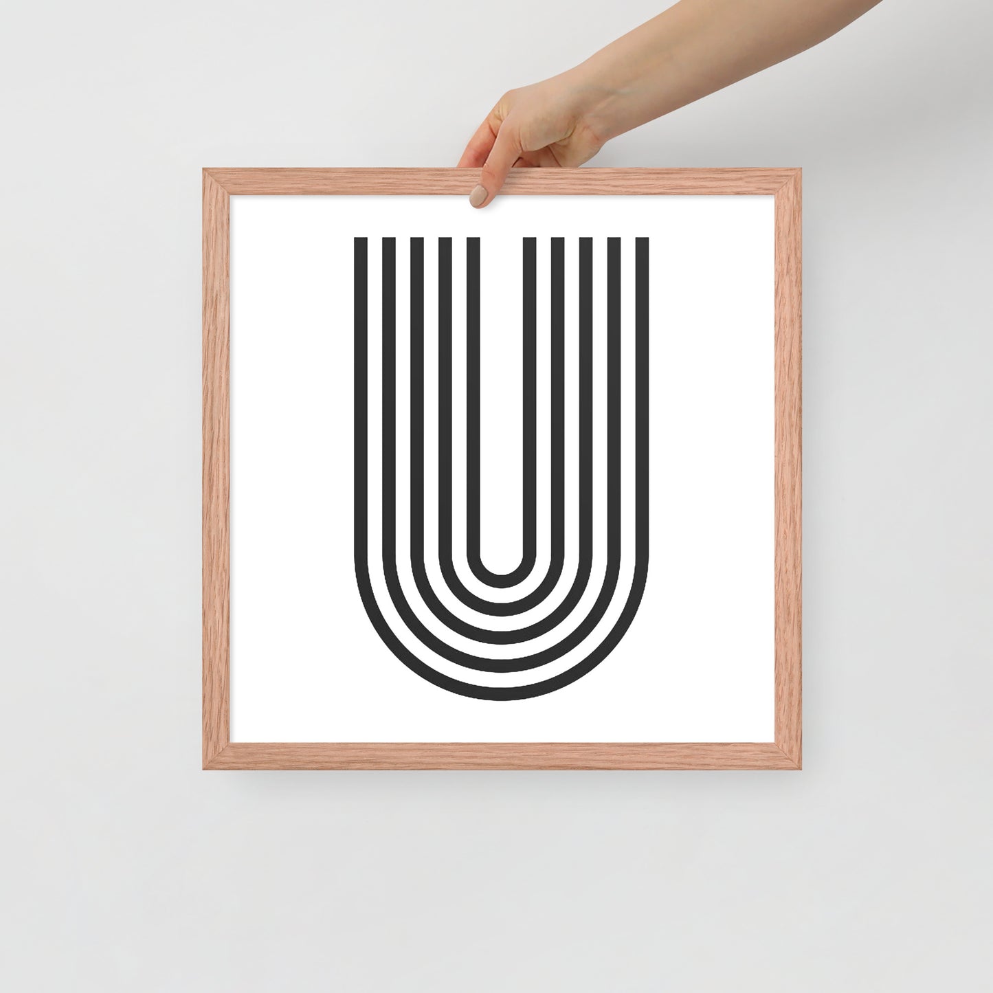 GEOMETRIC U LINES Framed poster - ASHRILEYPRINTS