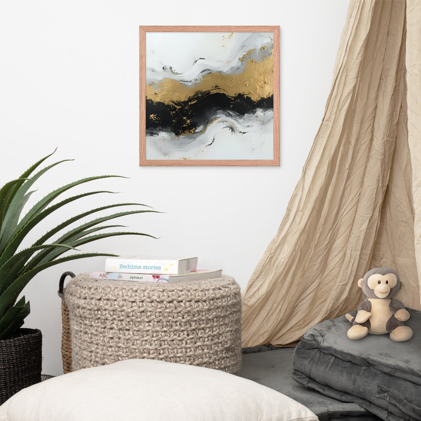 ABSTRACT OCEAN Framed poster - AI Generated - ASHRILEYPRINTS