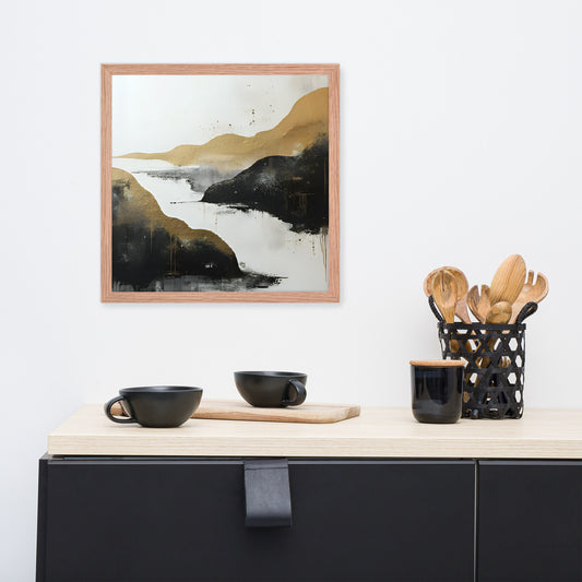 ABSTRACT RIVER Framed poster - AI Generated - ASHRILEYPRINTS