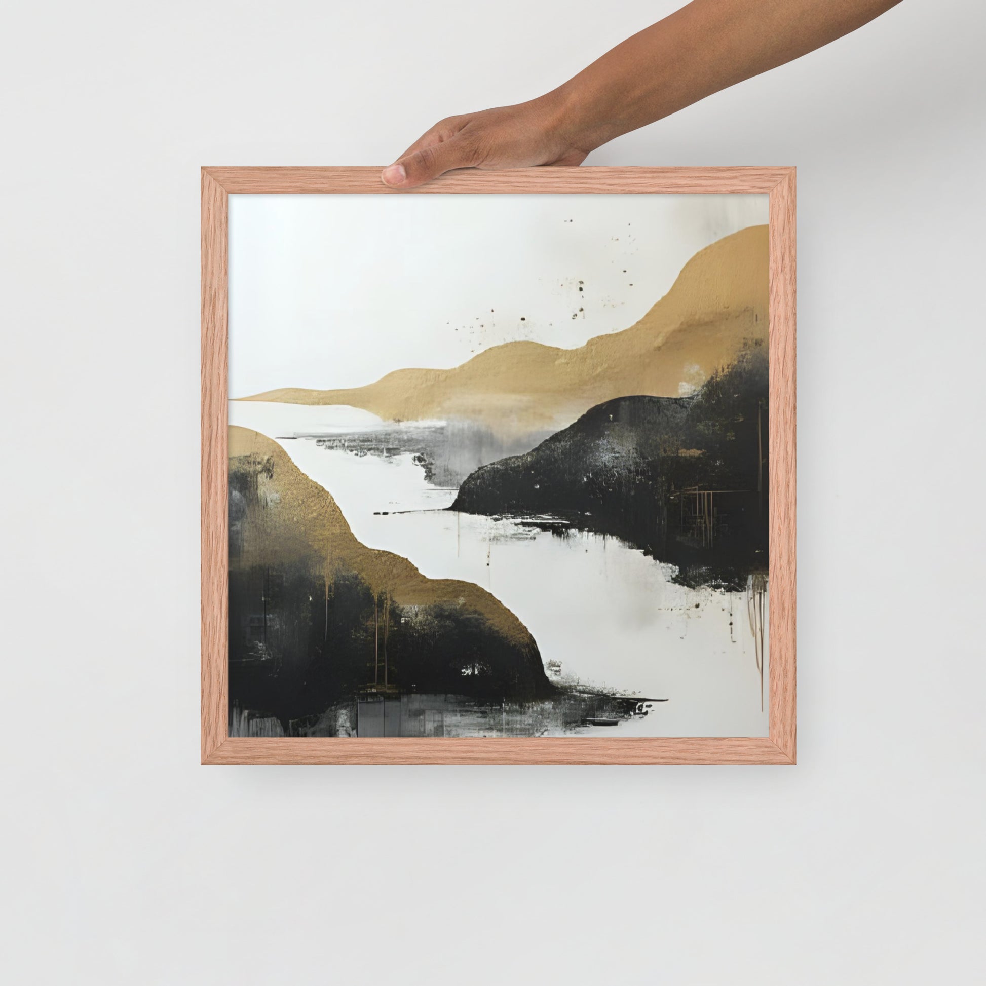 ABSTRACT RIVER Framed poster - AI Generated - ASHRILEYPRINTS