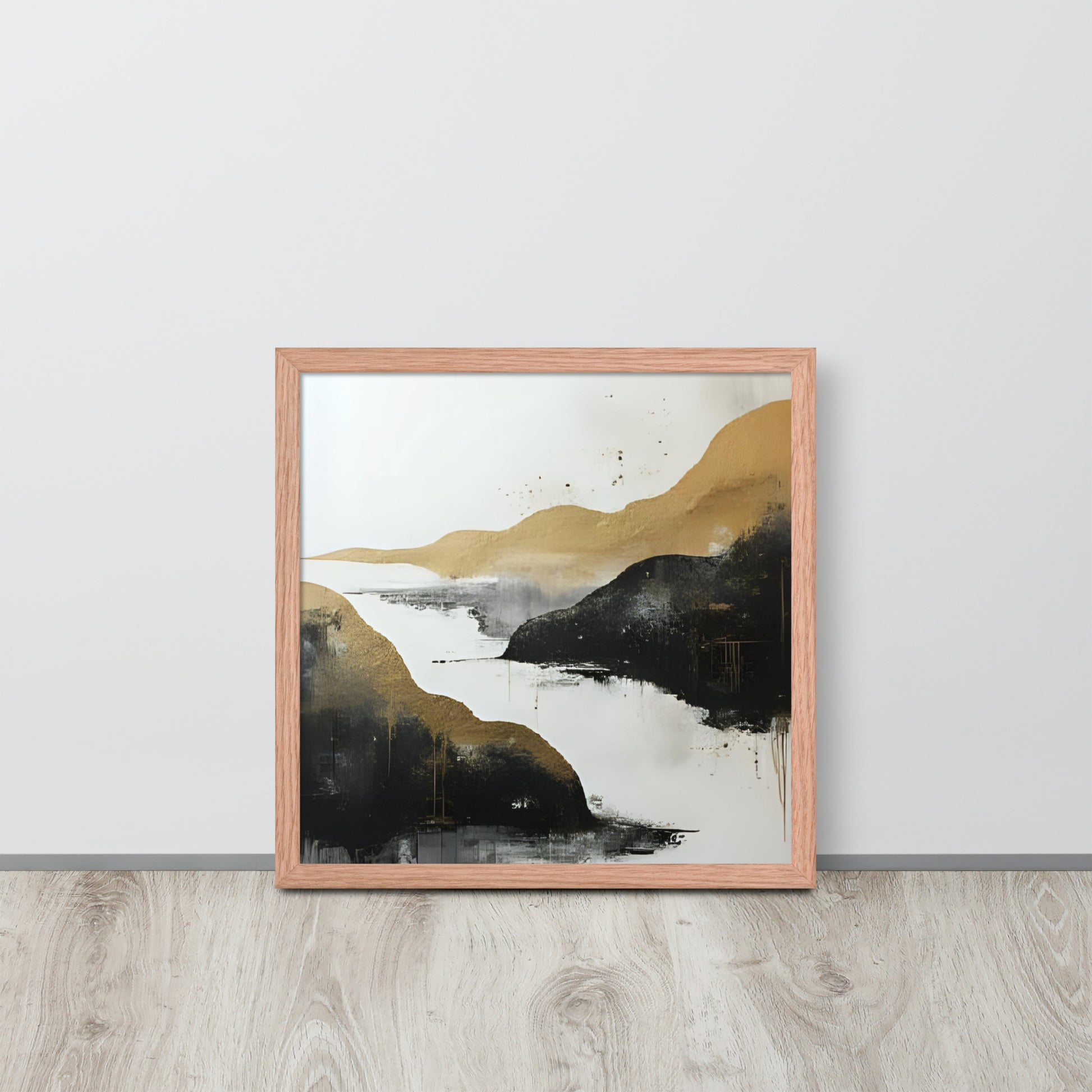 ABSTRACT RIVER Framed poster - AI Generated - ASHRILEYPRINTS