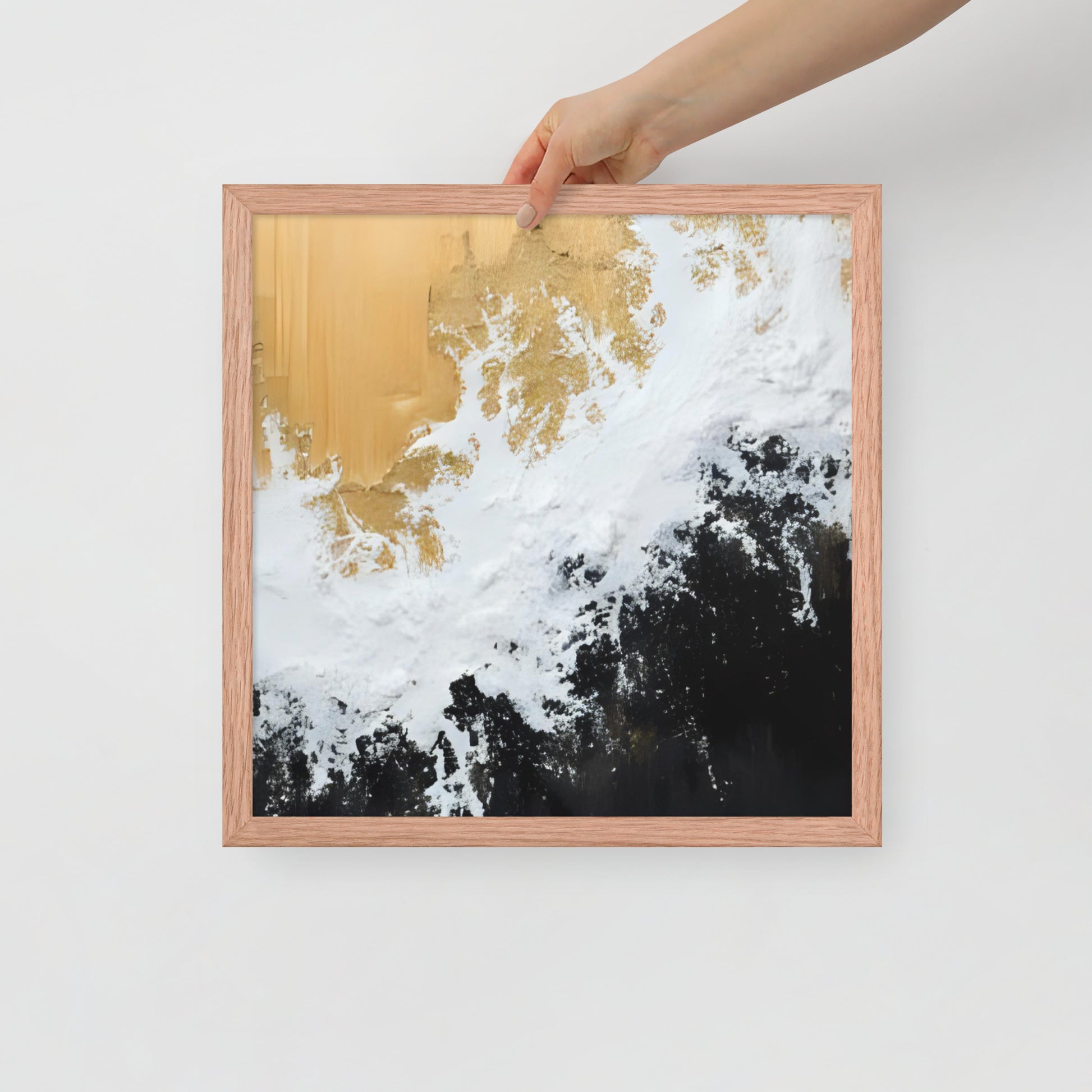 ABSTRACT WAVES Framed poster - AI Generated - ASHRILEYPRINTS