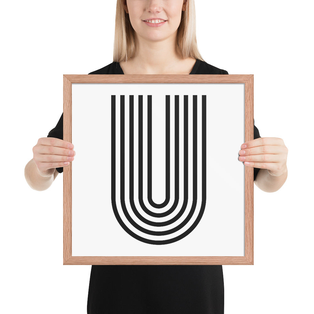 GEOMETRIC U LINES Framed poster - ASHRILEYPRINTS