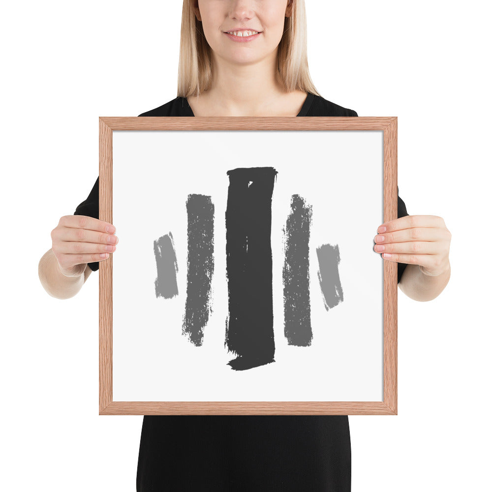 ABSTRACT BRUSH STROKES Framed poster - ASHRILEYPRINTS