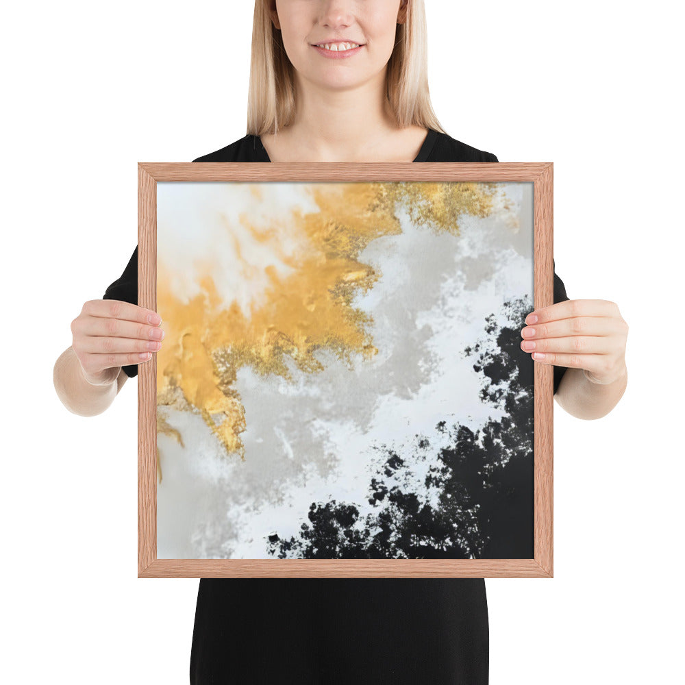 ABSTRACT DUTCH POUR Framed poster - AI Generated - ASHRILEYPRINTS