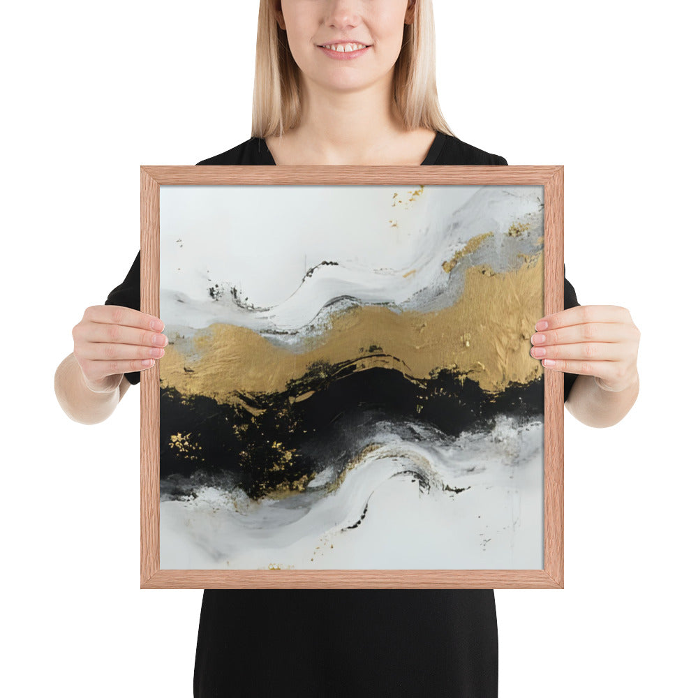 ABSTRACT OCEAN Framed poster - AI Generated - ASHRILEYPRINTS