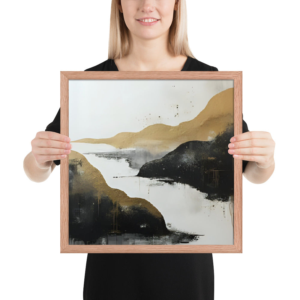 ABSTRACT RIVER Framed poster - AI Generated - ASHRILEYPRINTS