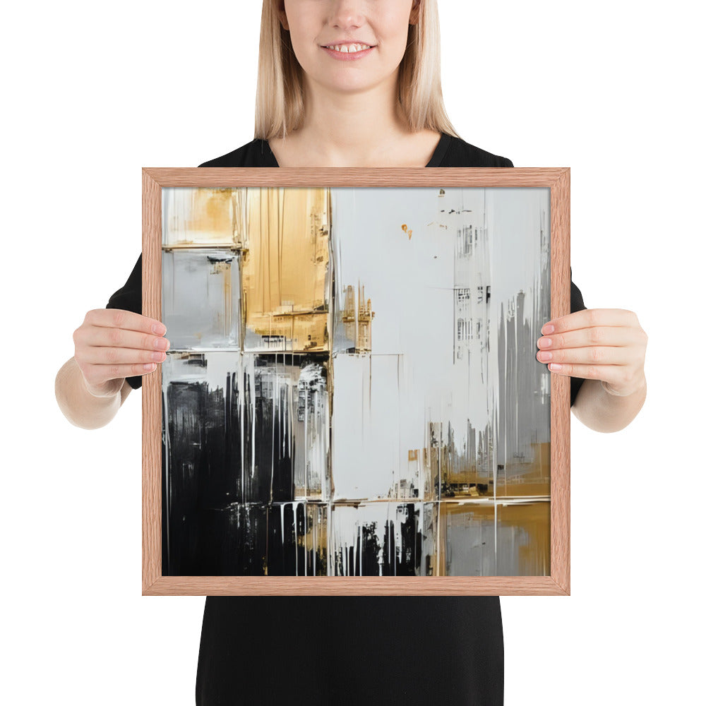ABSTRACT PAINT Framed poster - AI Generated - ASHRILEYPRINTS