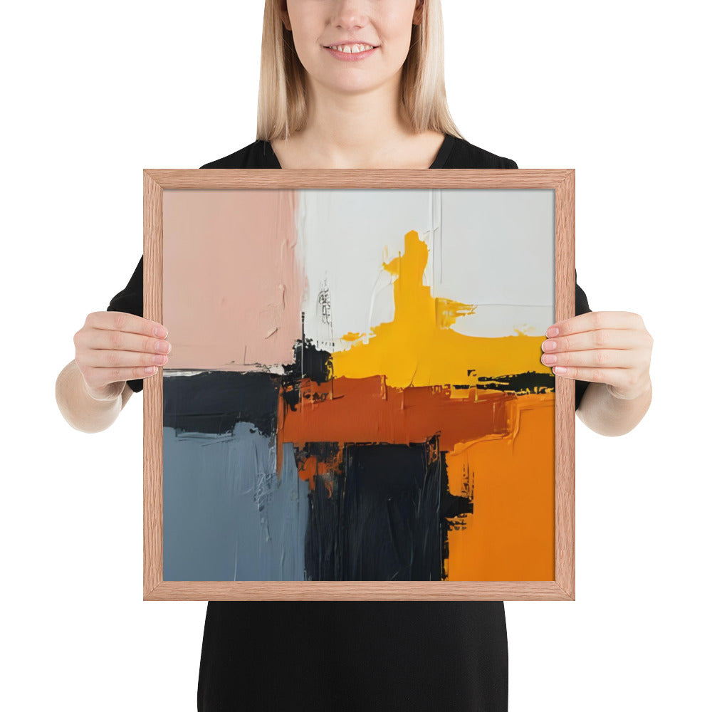 ABSTRACT PAINT Framed poster - AI Generated - ASHRILEYPRINTS