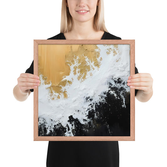 ABSTRACT WAVES Framed poster - AI Generated - ASHRILEYPRINTS