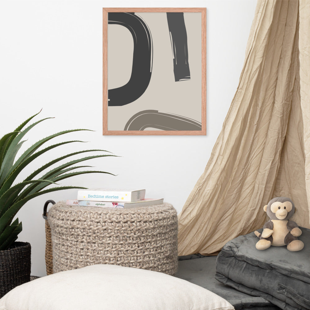 ABSTRACT STROKES Framed poster - ASHRILEYPRINTS