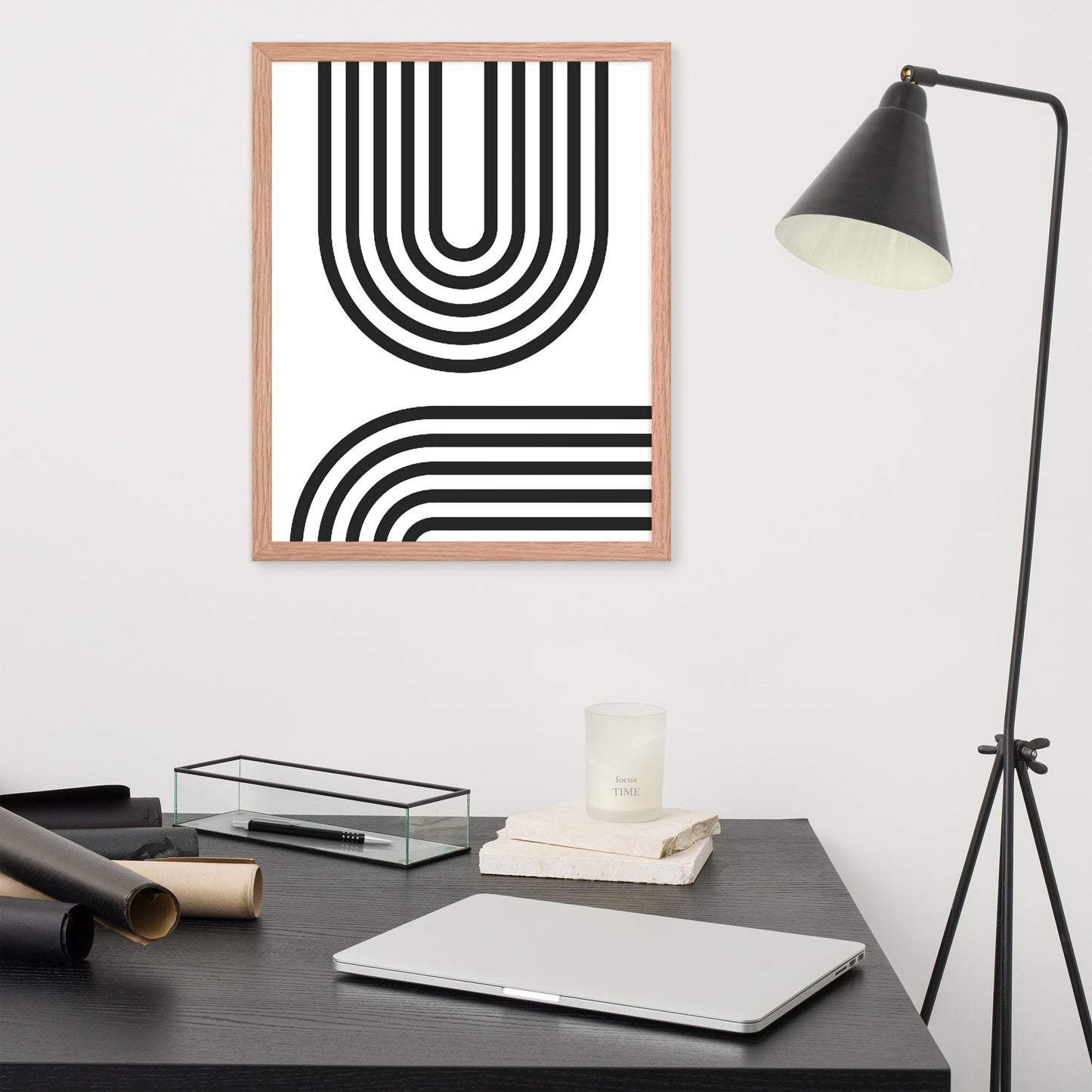 GEOMETRIC U Framed poster - ASHRILEYPRINTS