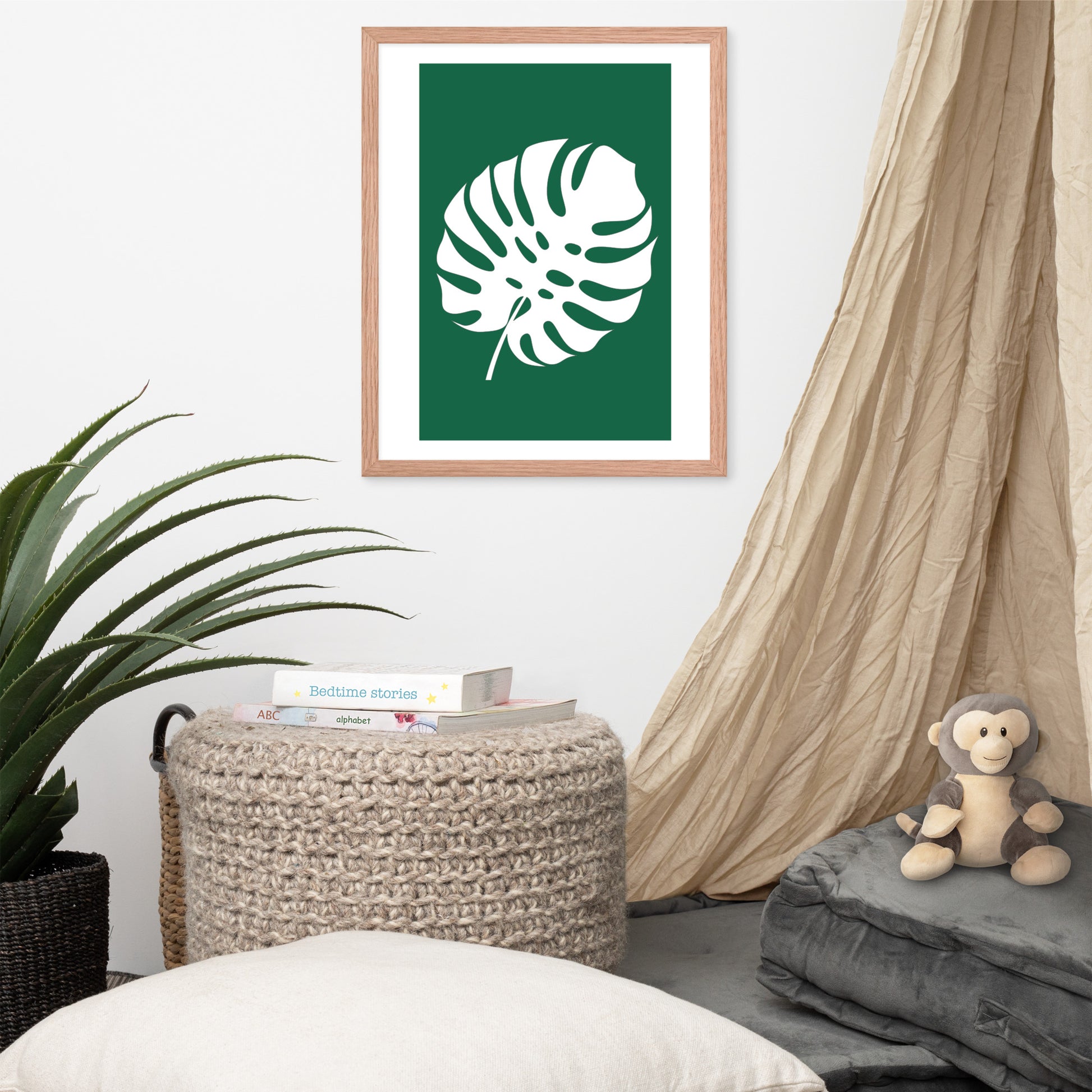 TROPICAL MONSTERA LEAF Framed poster - ASHRILEYPRINTS