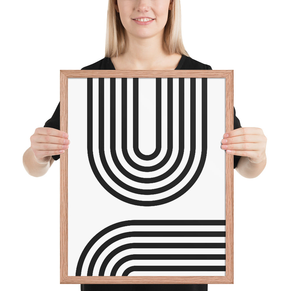 GEOMETRIC U Framed poster - ASHRILEYPRINTS
