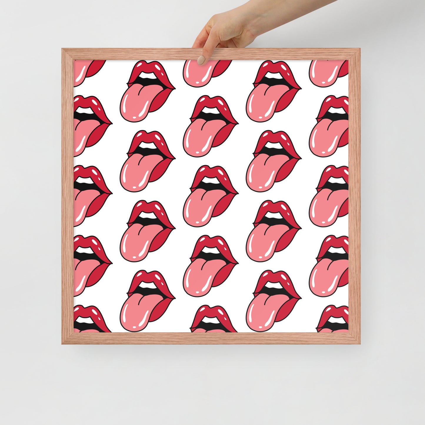 POP ART LIPS Framed poster