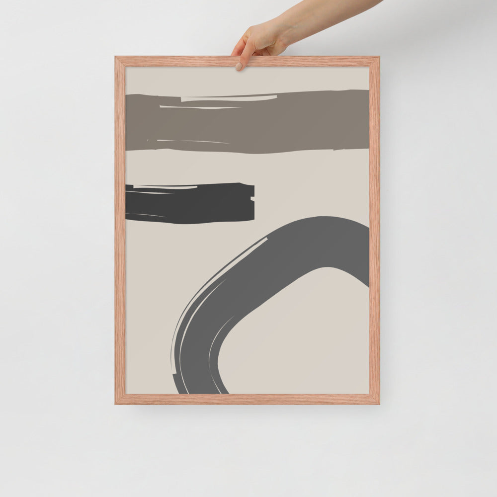 ABSTRACT STROKES Framed poster - ASHRILEYPRINTS