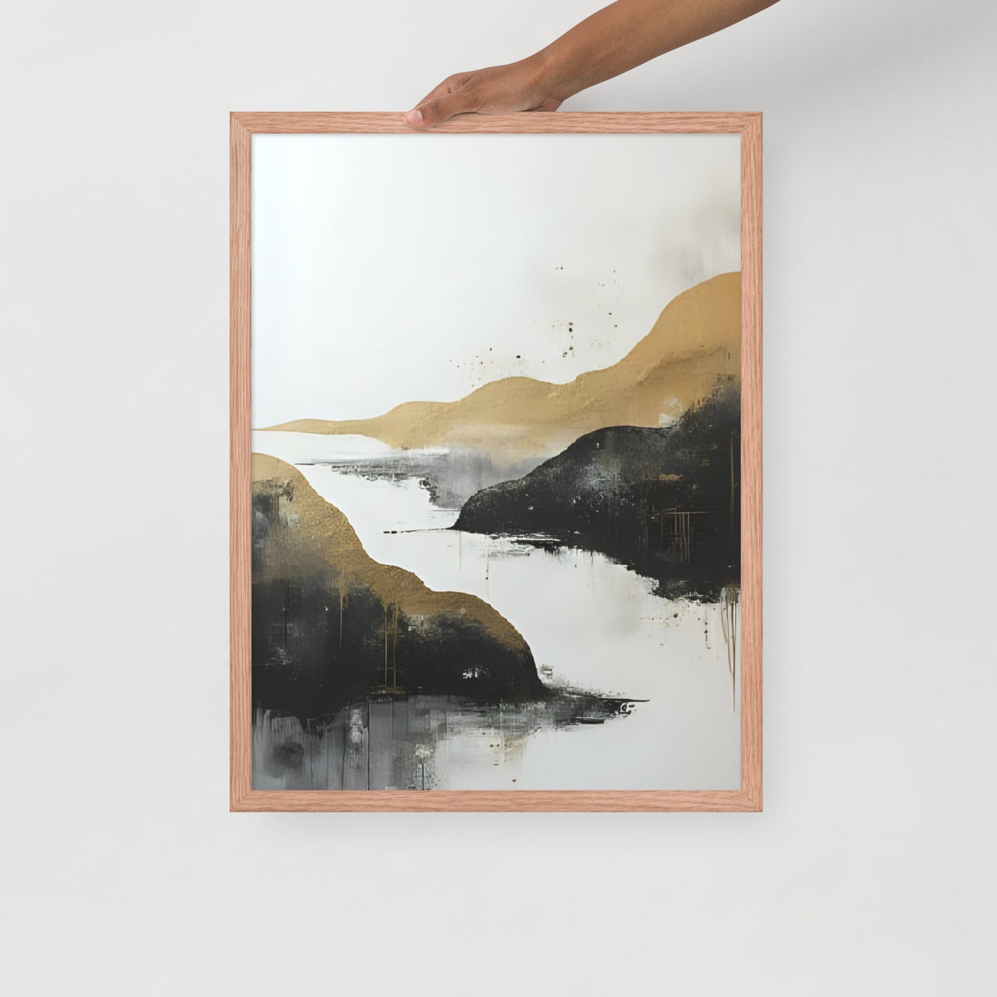 ABSTRACT RIVER Framed poster - AI Generated - ASHRILEYPRINTS