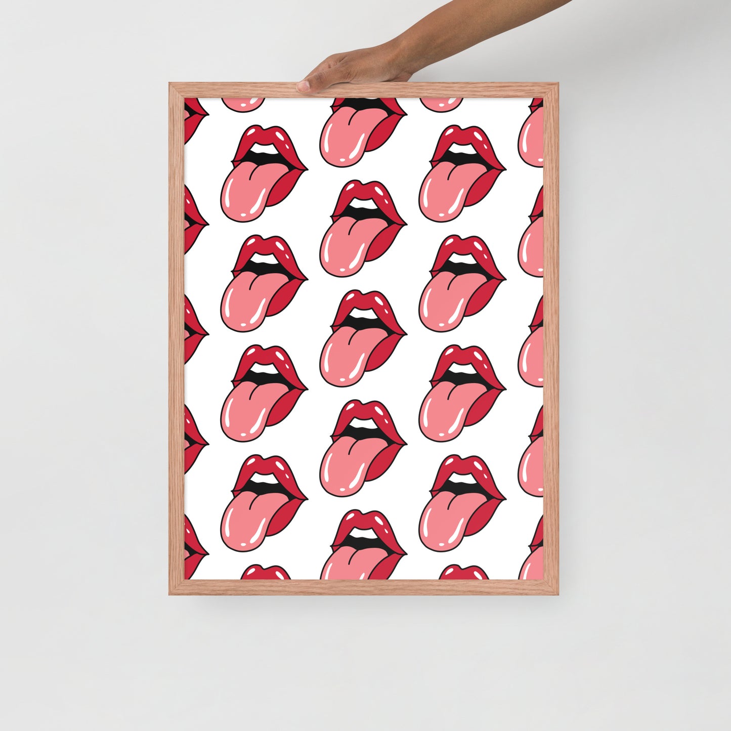 POP ART LIPS Framed poster