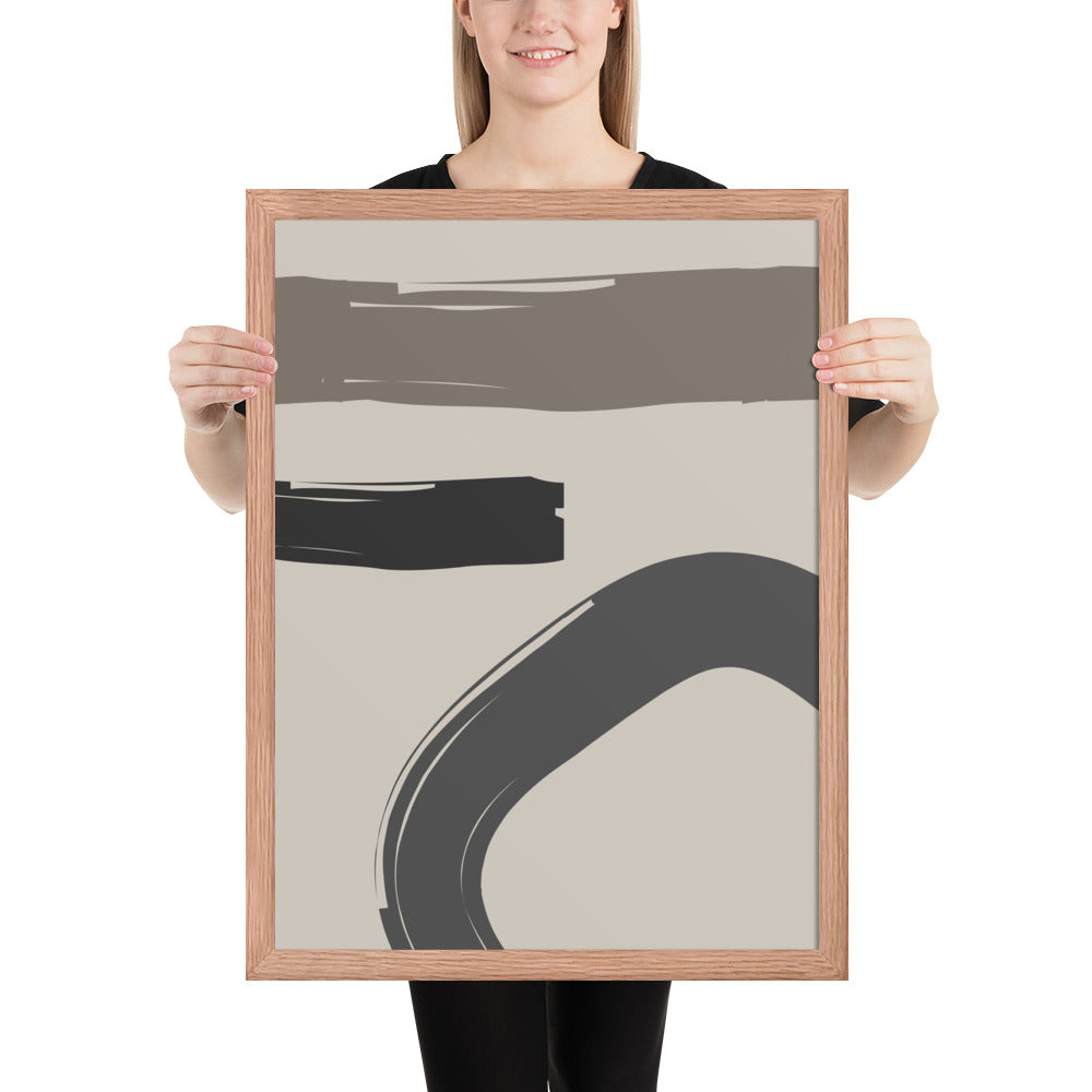 ABSTRACT STROKES Framed poster - ASHRILEYPRINTS