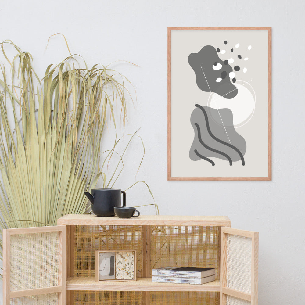 ABSTRACT SHAPES Framed poster - ASHRILEYPRINTS