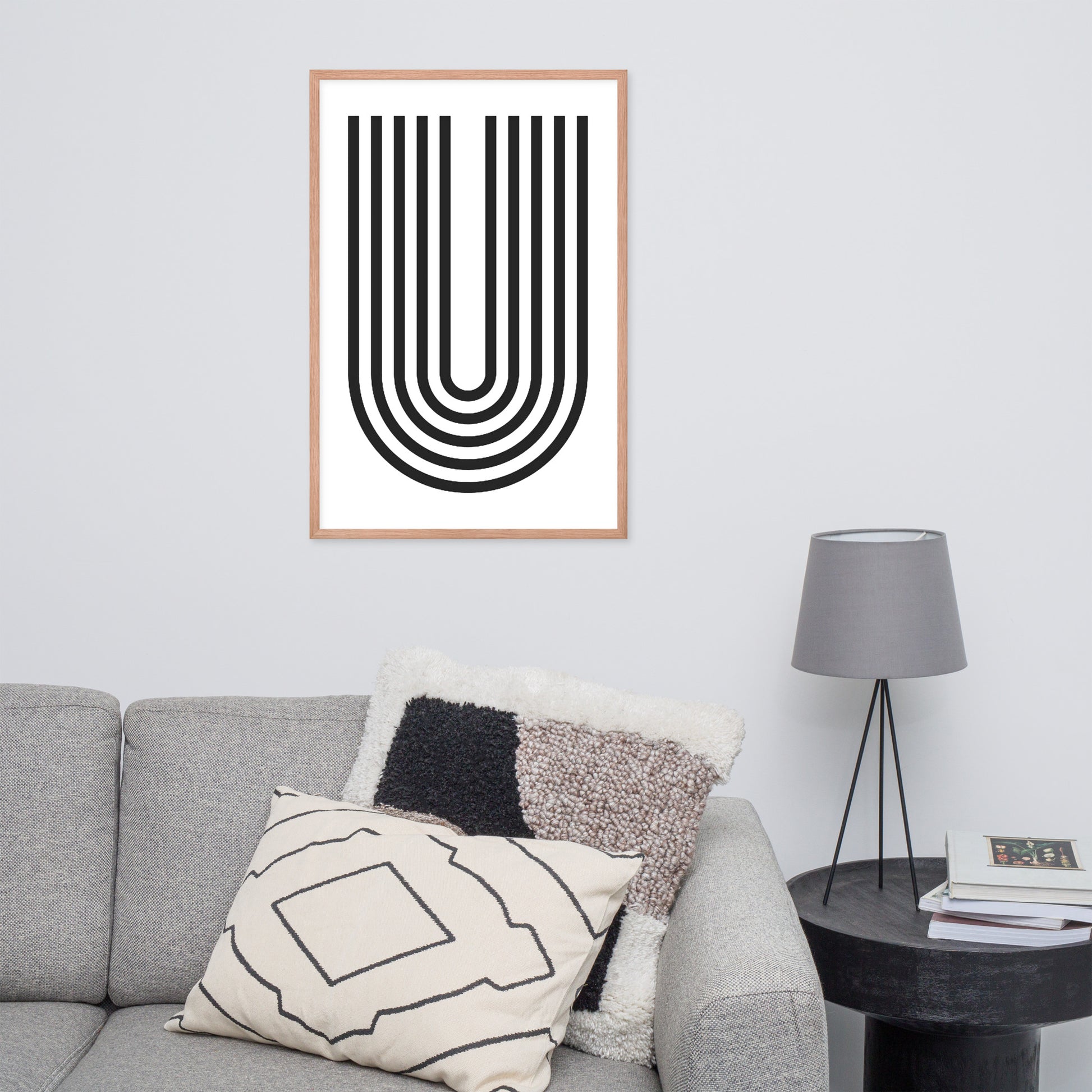 GEOMETRIC U LINES Framed poster - ASHRILEYPRINTS