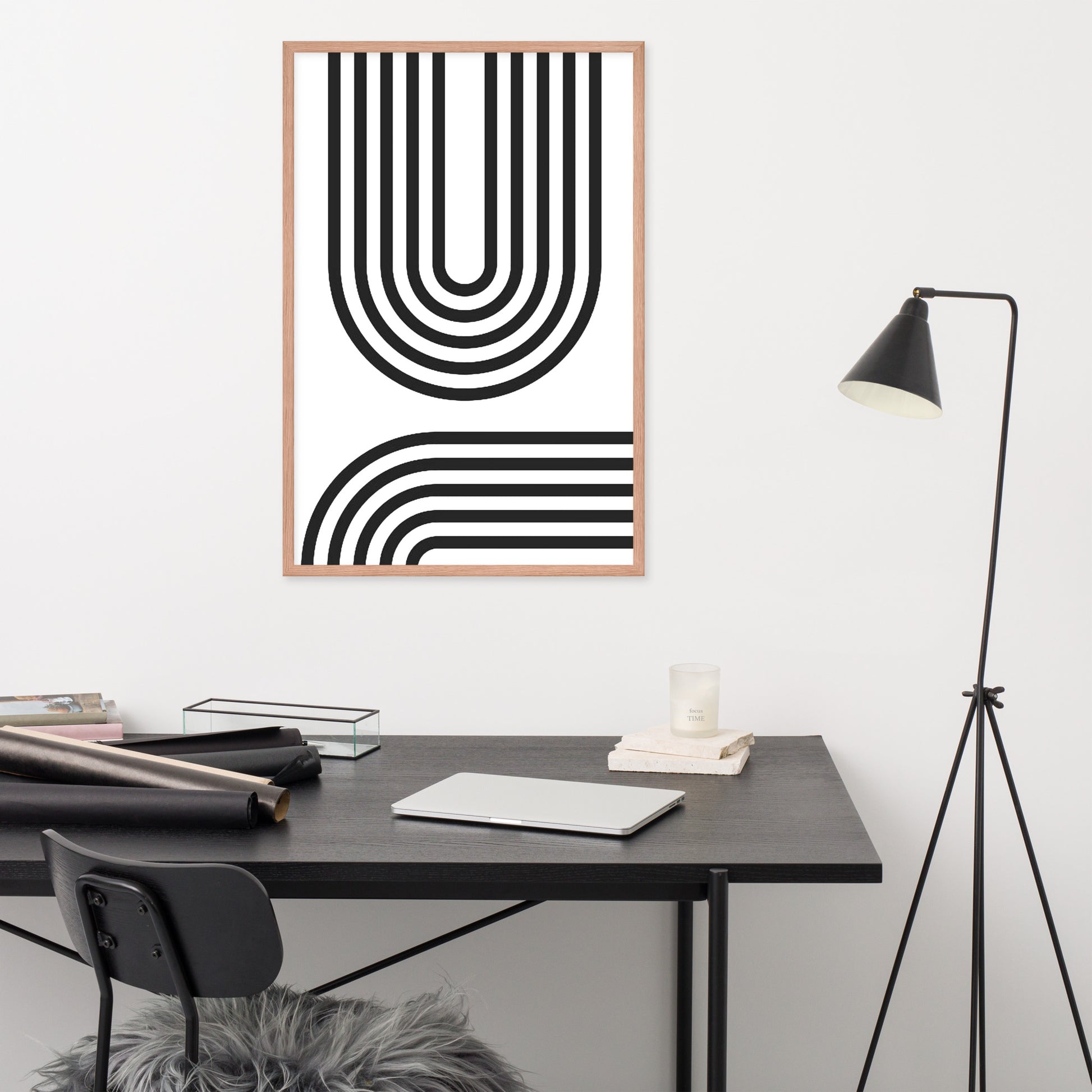GEOMETRIC U Framed poster - ASHRILEYPRINTS
