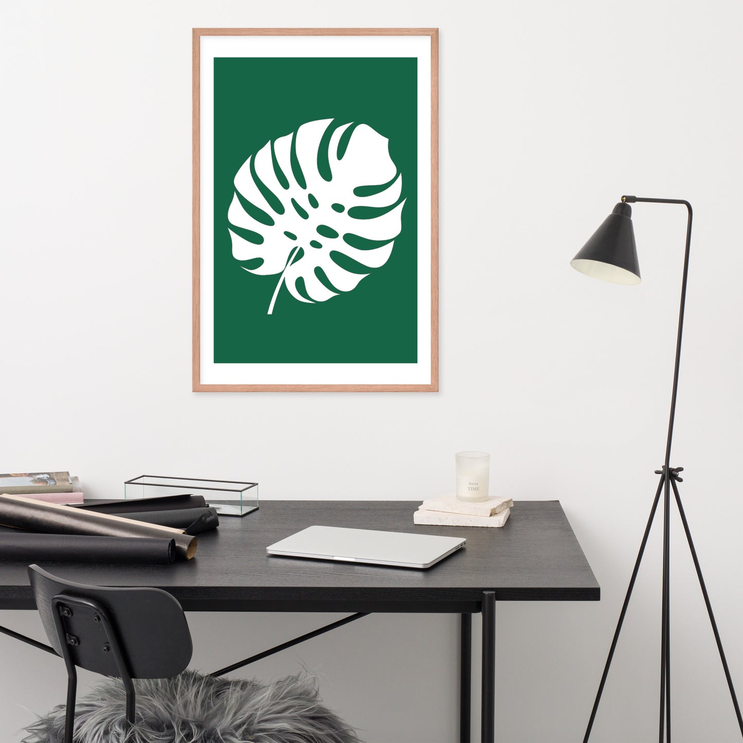 TROPICAL MONSTERA LEAF Framed poster - ASHRILEYPRINTS