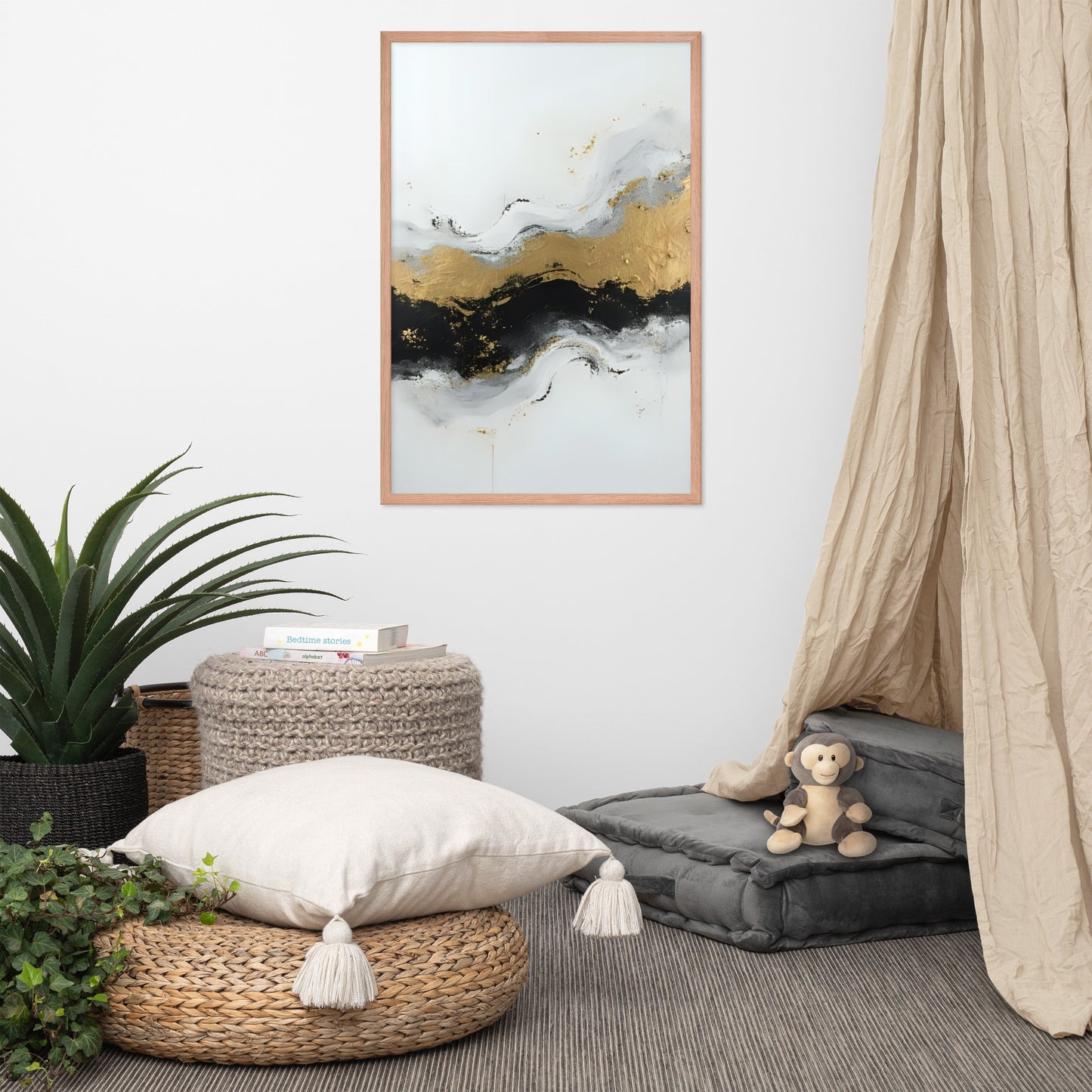 ABSTRACT OCEAN Framed poster - AI Generated - ASHRILEYPRINTS