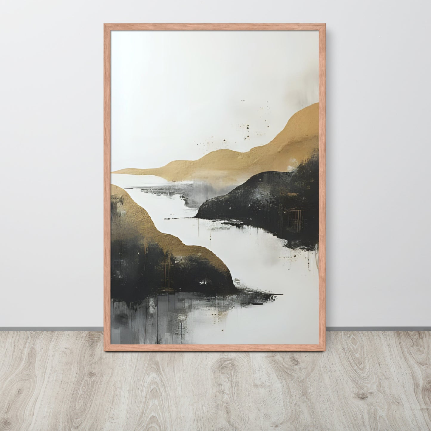 ABSTRACT RIVER Framed poster - AI Generated - ASHRILEYPRINTS