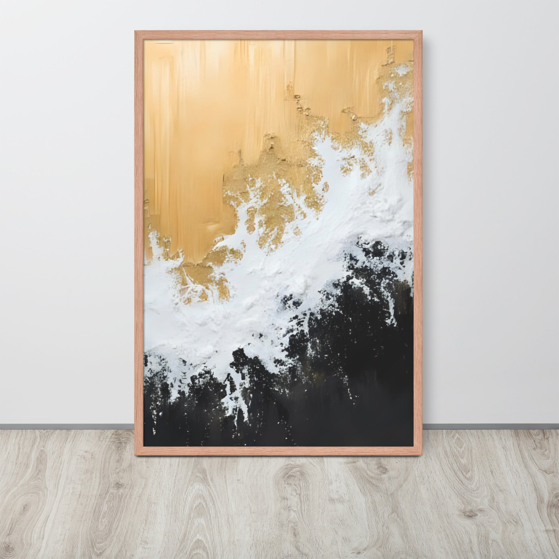 ABSTRACT WAVES Framed poster - AI Generated - ASHRILEYPRINTS