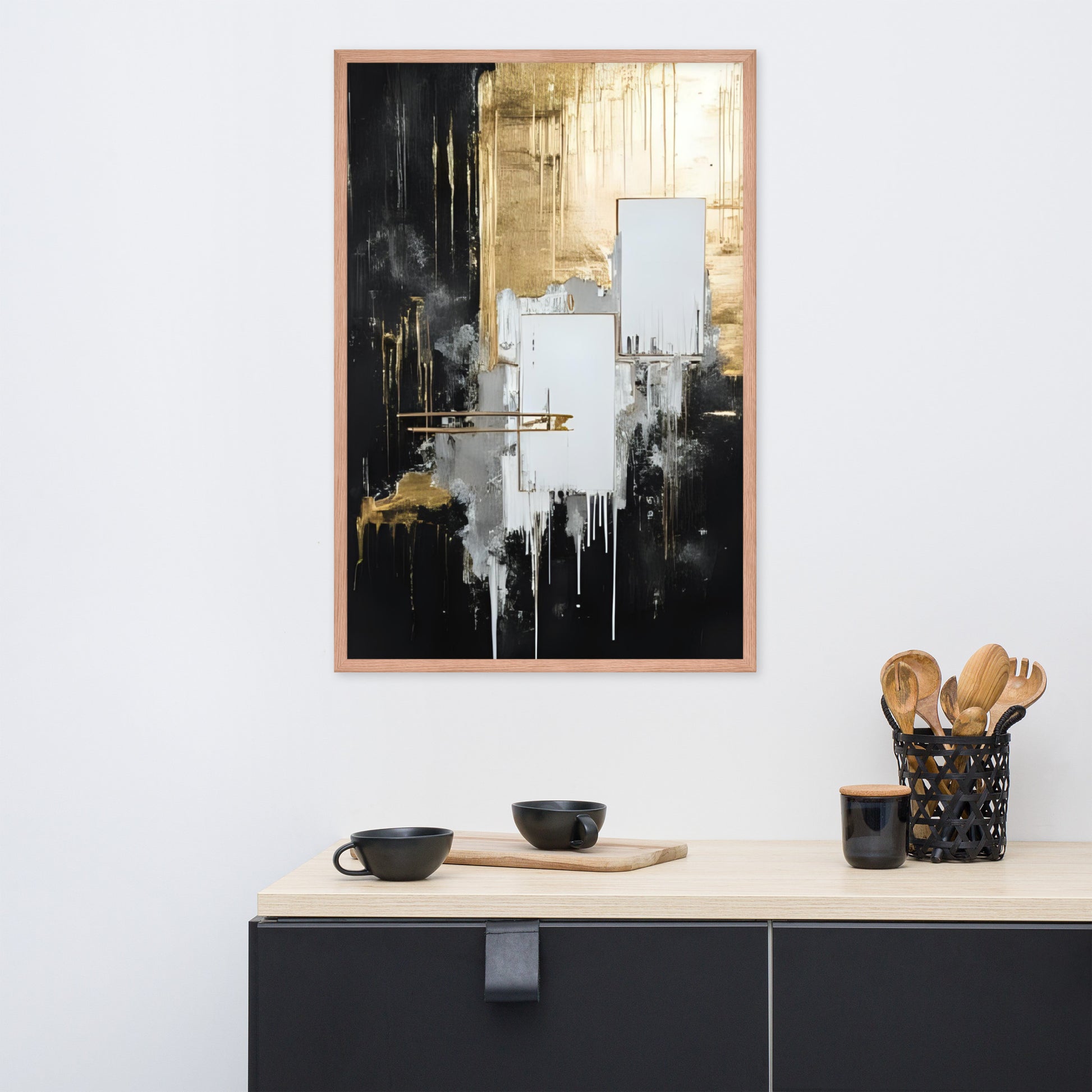 ABSTRACT PAINTING Framed poster - AI Generated - ASHRILEYPRINTS