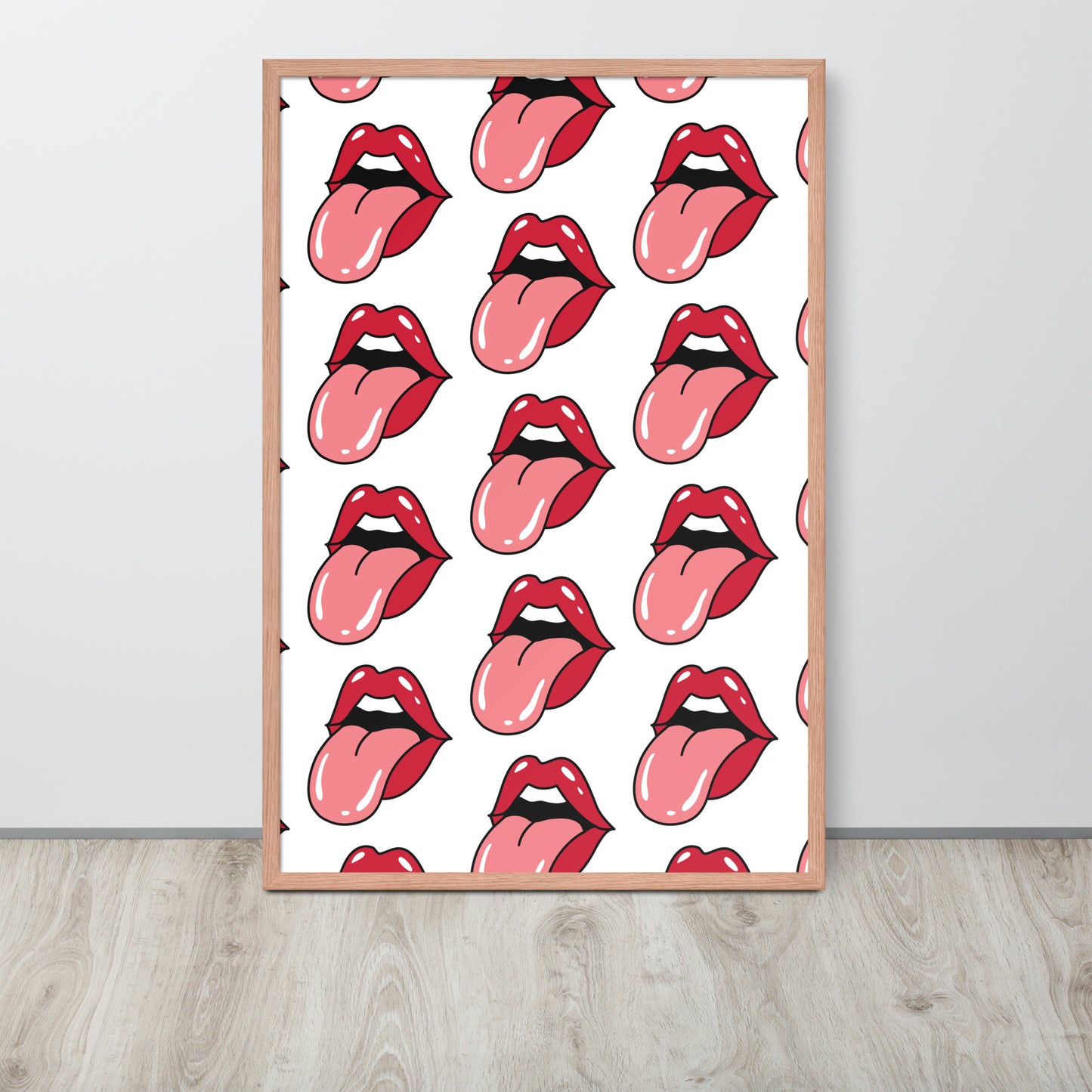 POP ART LIPS Framed poster