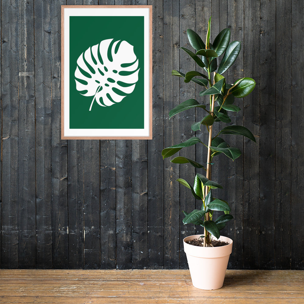 TROPICAL MONSTERA LEAF Framed poster - ASHRILEYPRINTS