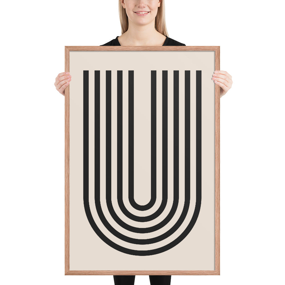 GEOMETRIC LINE Framed poster - ASHRILEYPRINTS