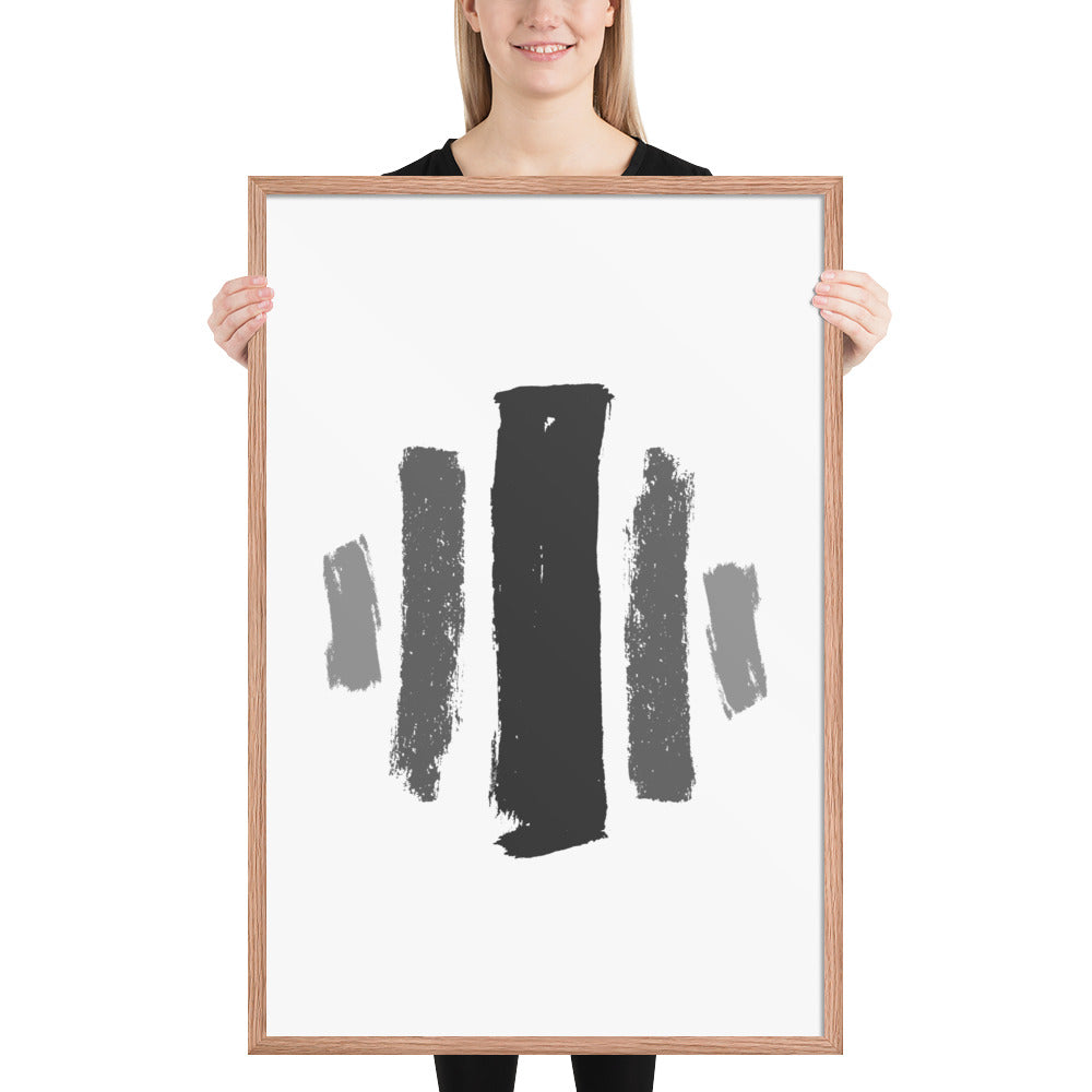 ABSTRACT BRUSH STROKES Framed poster - ASHRILEYPRINTS