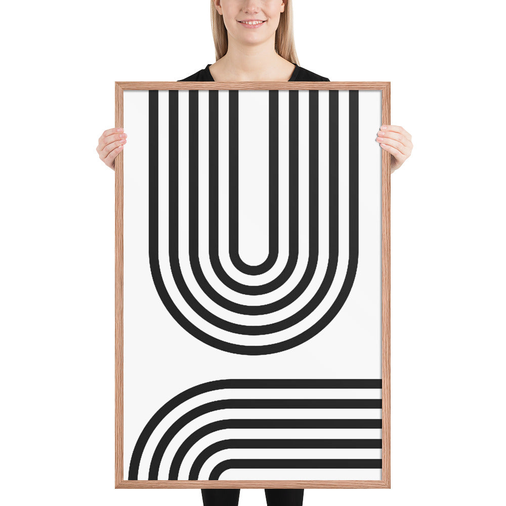 GEOMETRIC U Framed poster - ASHRILEYPRINTS