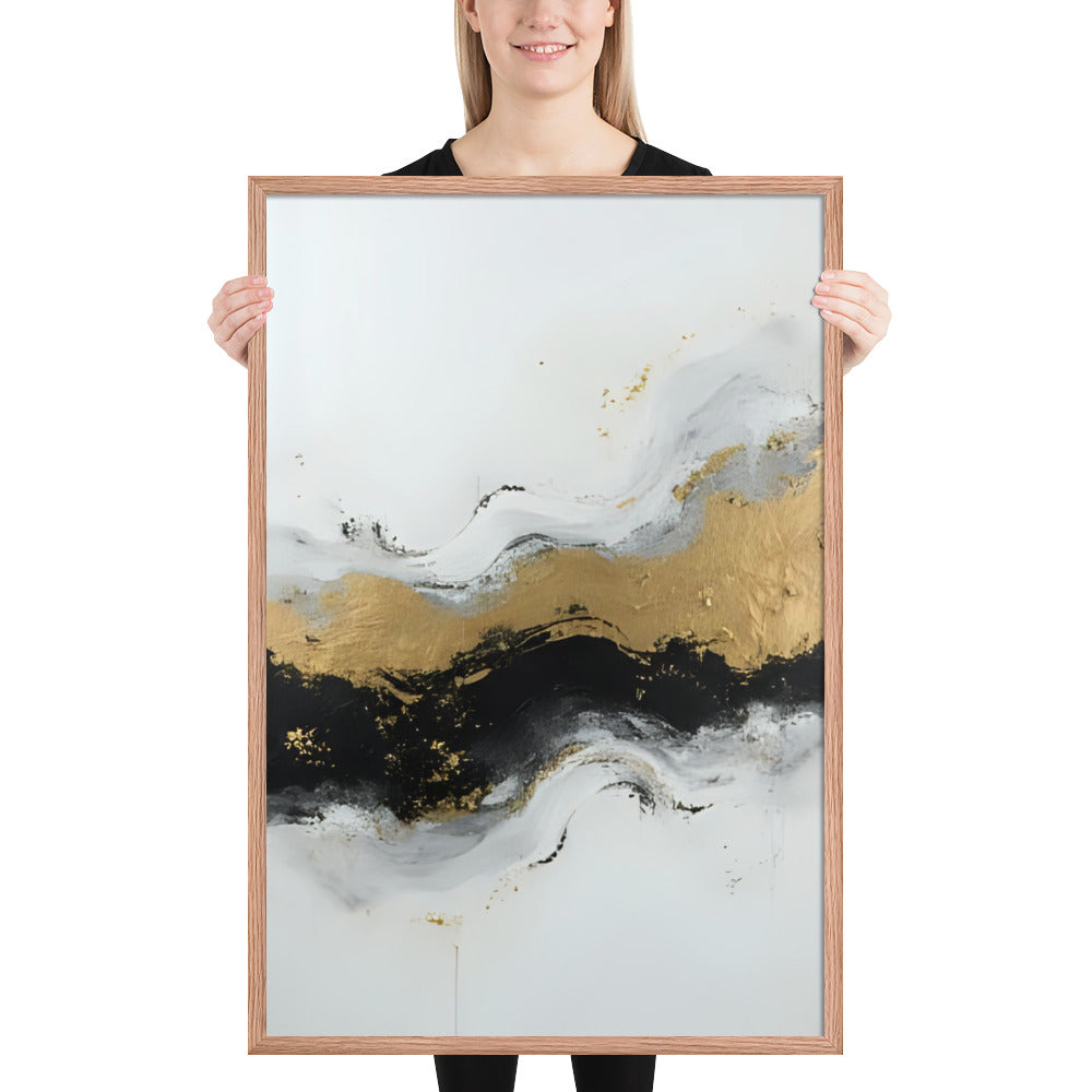 ABSTRACT OCEAN Framed poster - AI Generated - ASHRILEYPRINTS