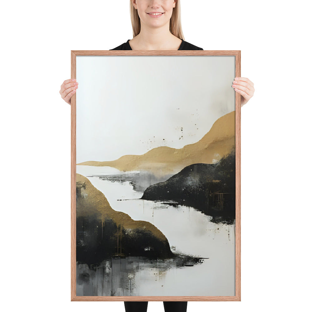 ABSTRACT RIVER Framed poster - AI Generated - ASHRILEYPRINTS