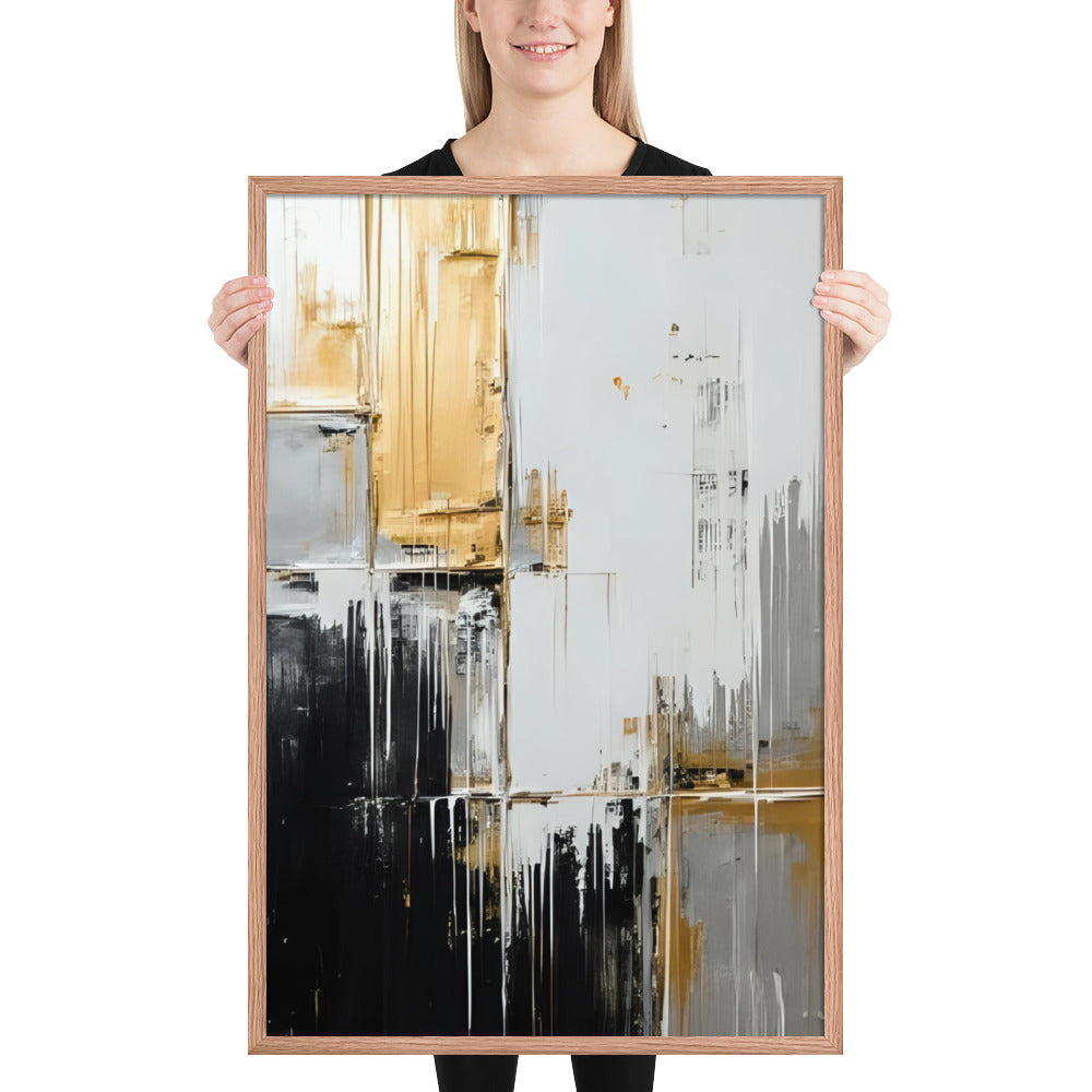 ABSTRACT PAINT Framed poster - AI Generated - ASHRILEYPRINTS